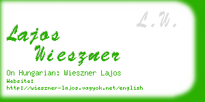 lajos wieszner business card